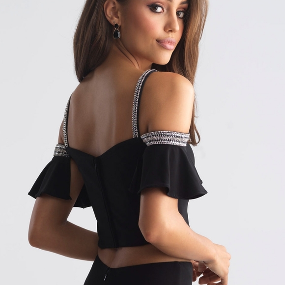 🥰PROM IS COMING!! blue 2 piece dress - Picture 3 of 8